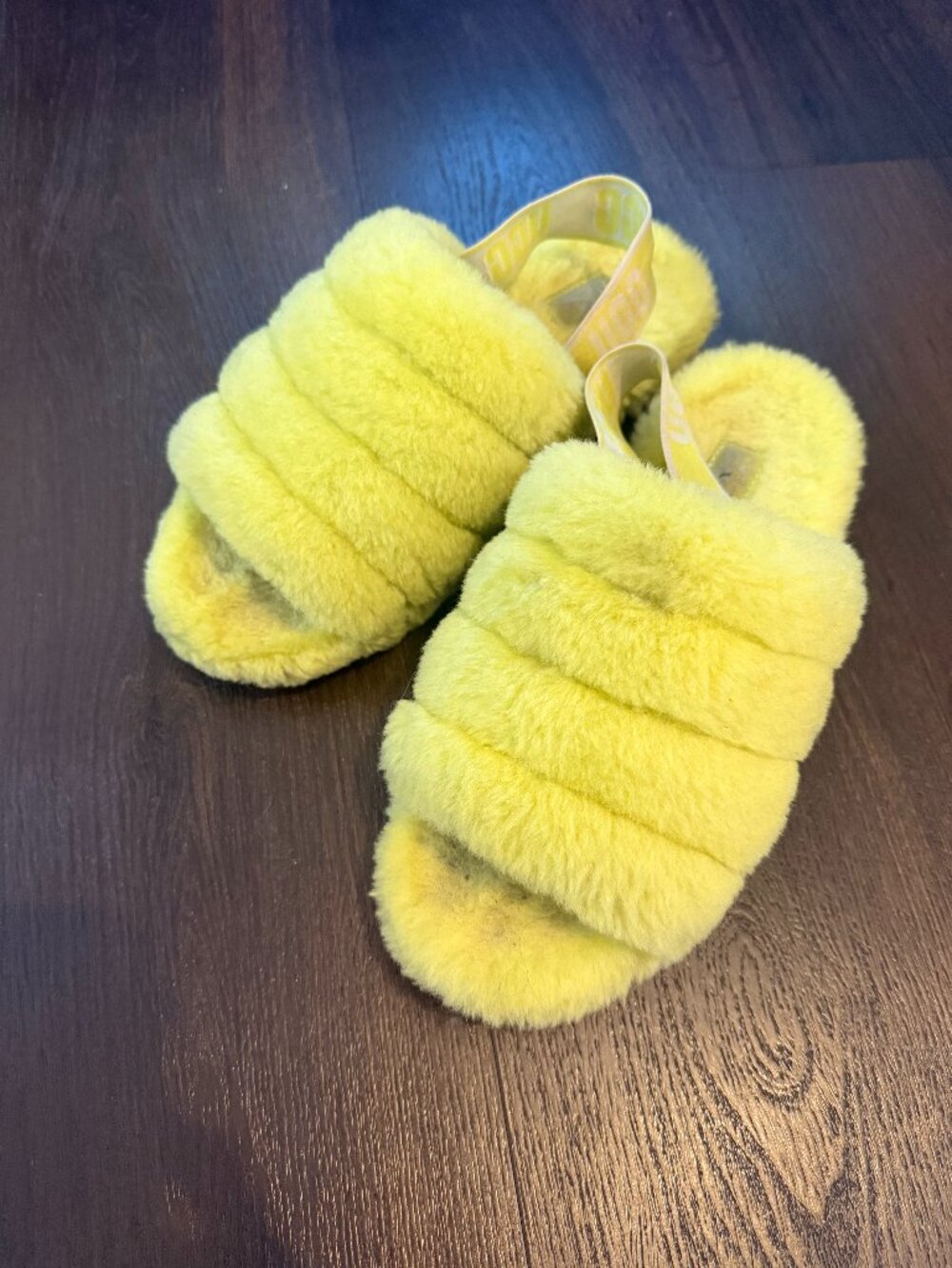 Highlighter Yellow Ugg Slippers